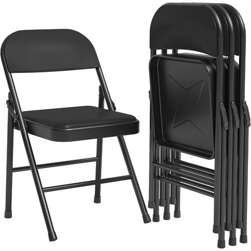 Pack folding chairs padded - 4-pack,