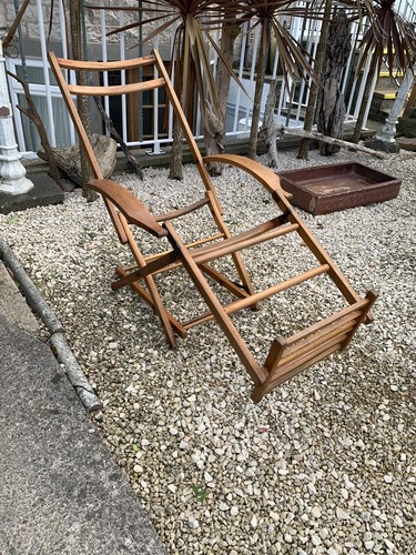 Wooden deck chair sunbed - wooden, /sunbed