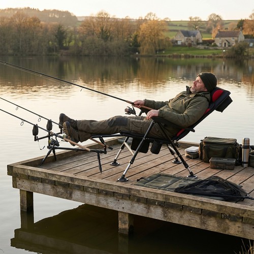 Fishing chair with armrest - with,