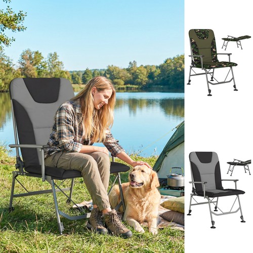 Camping chair padded reclining - chair,