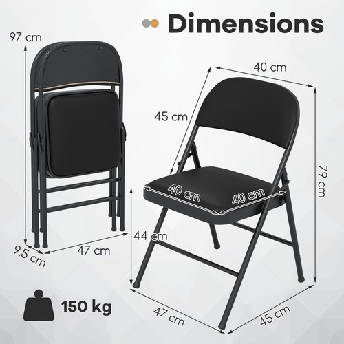 Folding chair with - folding, padded